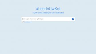 Gratis online tool #LeerInUwKot selecteert online opleidingen op maat