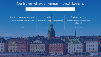 Homepage van de .eu domeinnamen