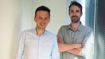 Oprichters Maarten Callaert (links)en Stijn Decubber (rechts), Product Lead en Tech Lead bij Paperbox